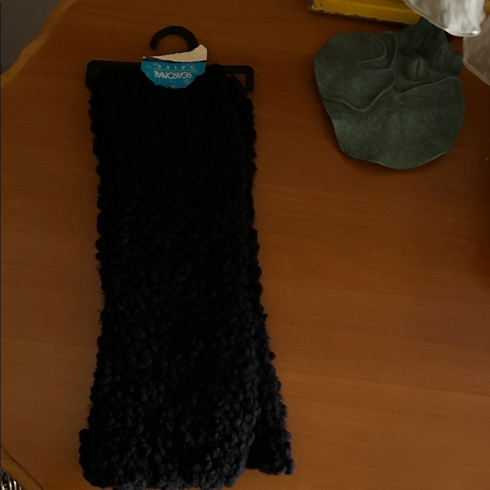 Black Fuzzy Scarf